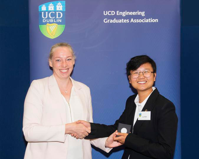 UCD Engineering Graduates Association, EGA Gold Medal & Award Ceremony 2022. SK Biotek Chemical Engineering Medal presented by Dr Jessica Whelan, Head Of School, Chemical and Bioprocess Engineering to: Lucy Walsh