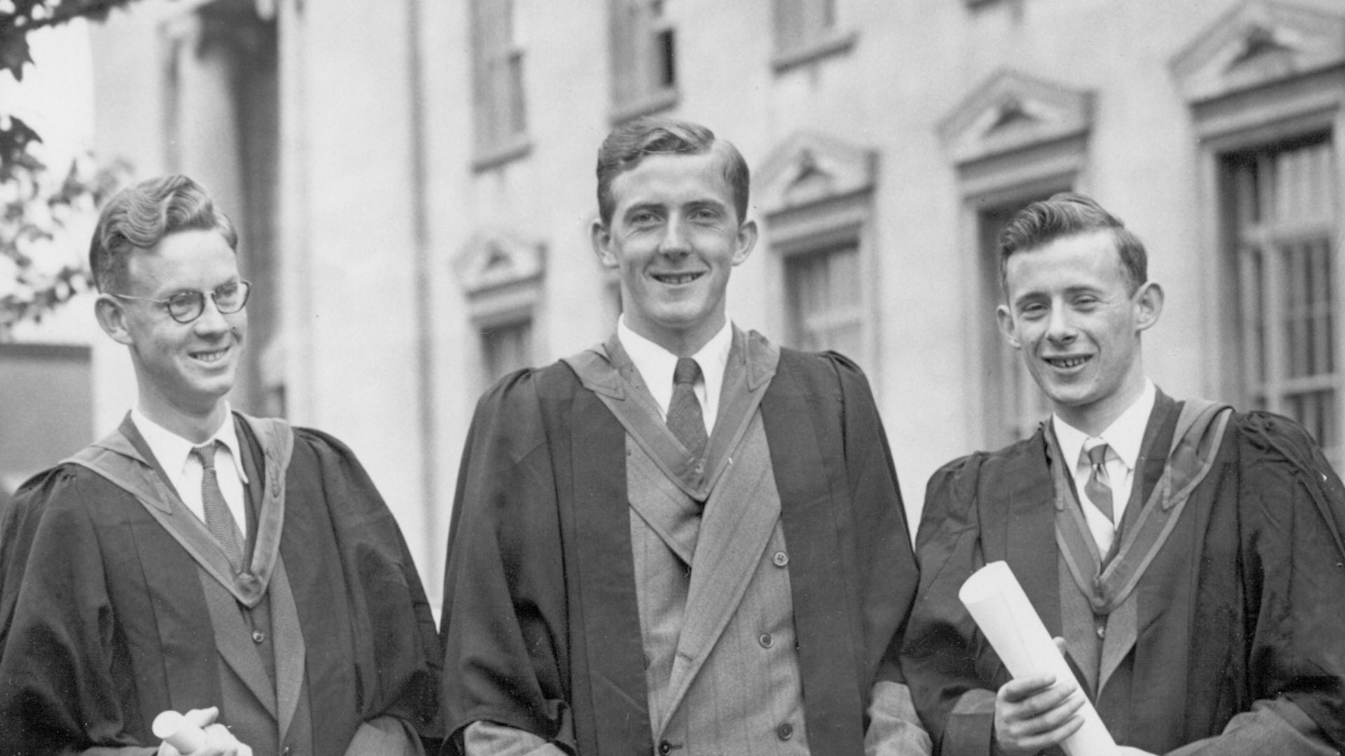 70th Anniversary Banner Image of three smiling graduates