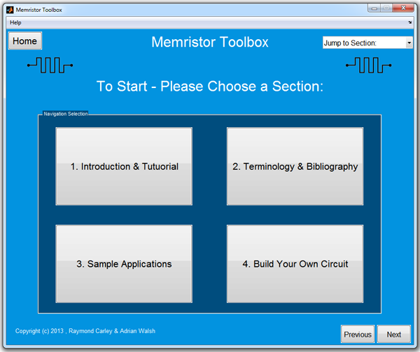 Memristor toolbox Screenshot
