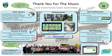 Thank you for the music - poster exhibition & presentation by UCD Community Choir Committee\n