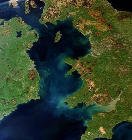 satellite image of Britain and Ireland