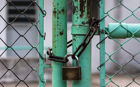 image of padlocked gate