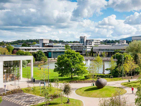 aerial view of the UCD campus
