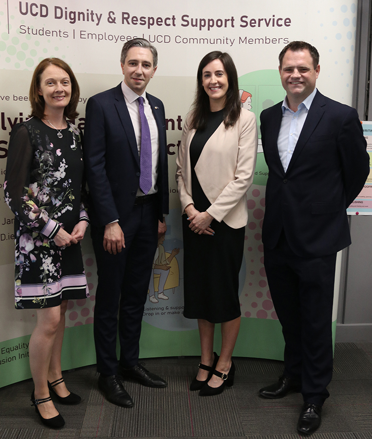 Image of minister with UCD colleagues