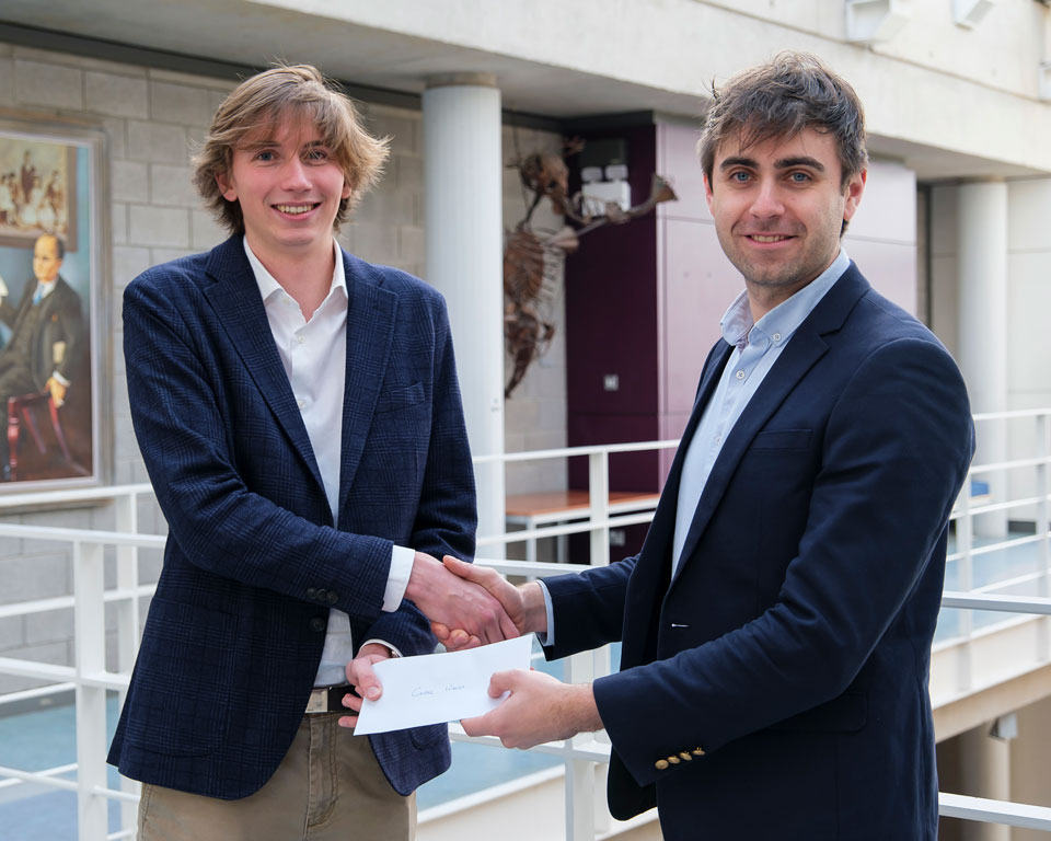 Pictured are Conall Walsh, Arup UCD Engineering scholarship winner, and Alan Smith, Arup