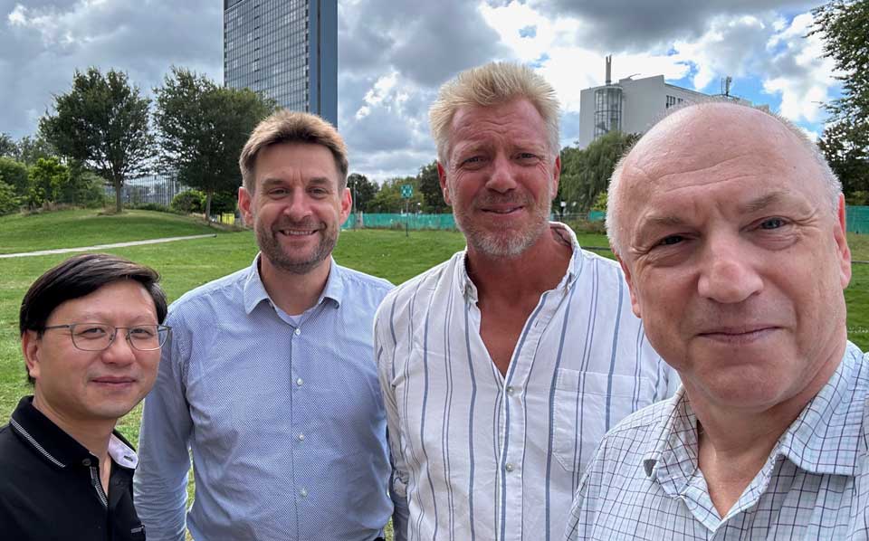 Group Image: Pictured from left are Anding Zhu, Rüdiger Quay, Leo de Vreede and Bogdan Staszewski