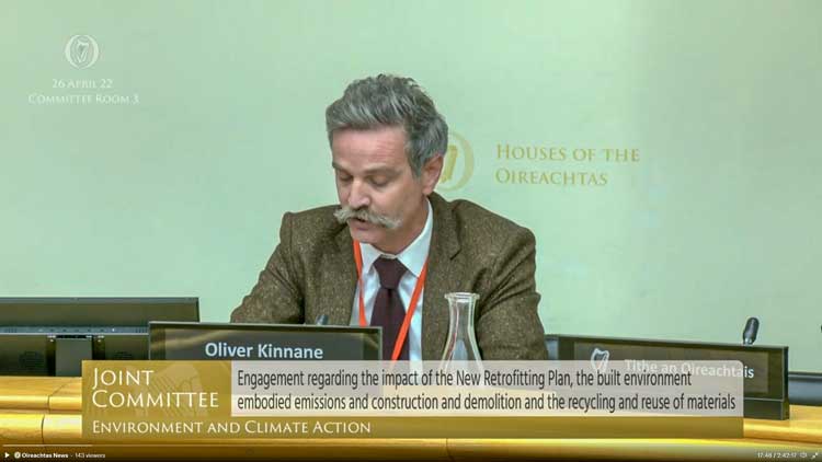 Oliver Kinnane appearing before Oireachtas committee