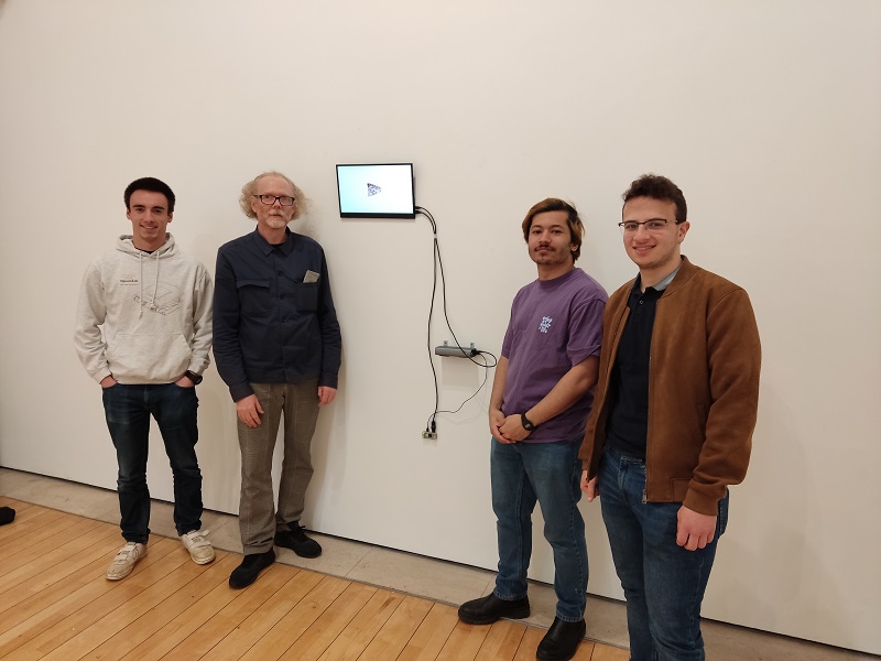 Left to Right: Daniel Alvarez Carreno, Mark Clare, Aness Al-Qawlaq and Abdulaziz Alharmoodi of UCD Elecsoc (Electrical and Electronic Engineering Society).