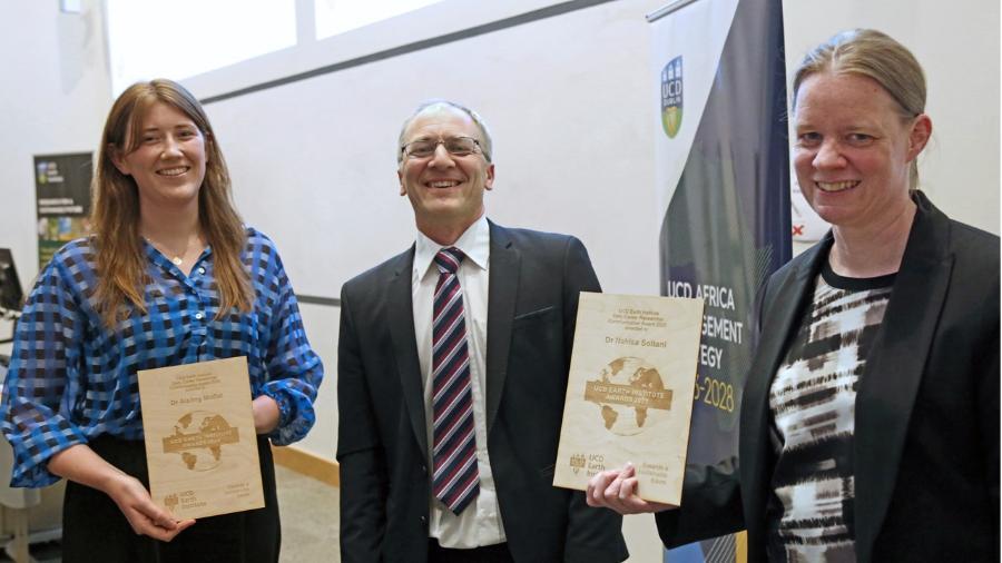 Photo of three people