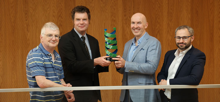 BioSimulytics team members (l-r) Dr Christian Burnham, Professor Niall English, Peter Doyle and Paul Kilroy-Glynn.