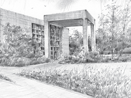 Drawing of O'Reilly Hall