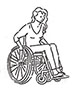 illustration of woman in wheelchair