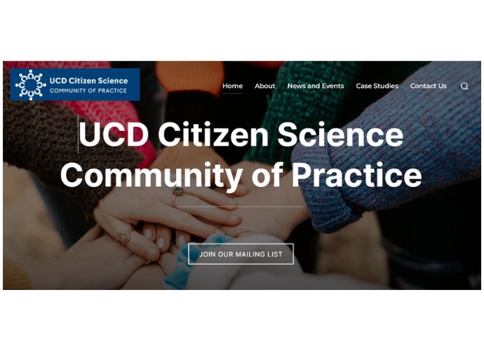 Front page of UCD Citizen Science Community of Practice website