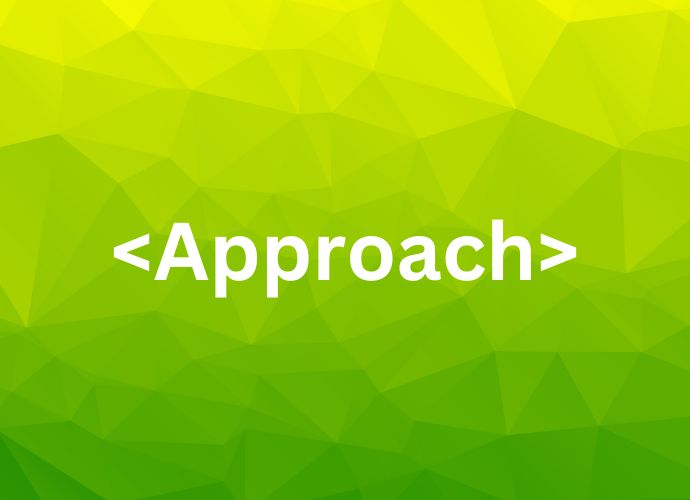 Approach on green background