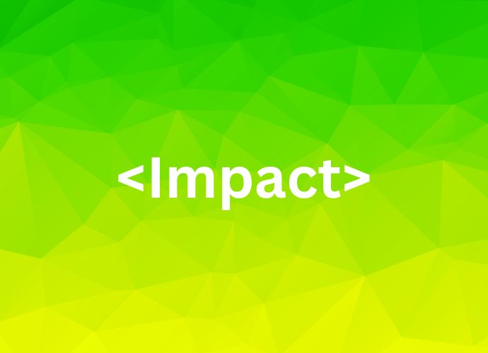 Impact on green background