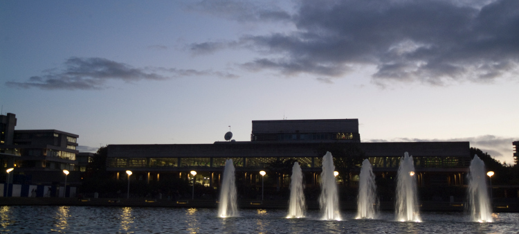 UCD lake at dusk