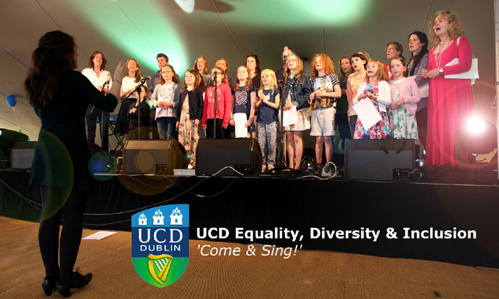Image of the come and sing event at the UCD Festival