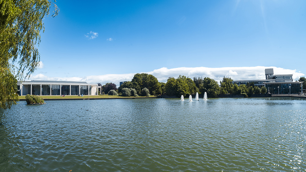 lake looking at oreilly hall