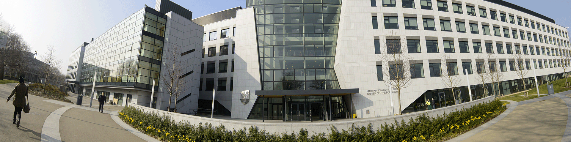 Sunny day outside UCD Science Centre