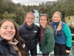 Students hiking in New Zealand