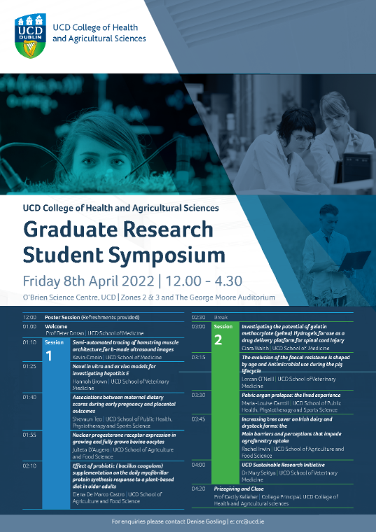 UCD CHAS Research Student Symposium 2022