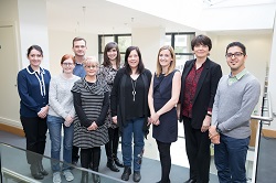 Pictured (l-r) are winners of the 2018 UCD Research Impact Case Study Competition, Associate Professor Margaret McGee, Eve O’Reilly, Dr David Hughes, Associate Professor Ann Sheridan, Dr Aoibhinn Ní Shúilleabháin, Associate Professor Crystal Fulton, Dr Niamh Howlin, Professor Orla Feely, UCD Vice-President for Research, Innovation and Impact and Dr Amirhossein Jalali. 