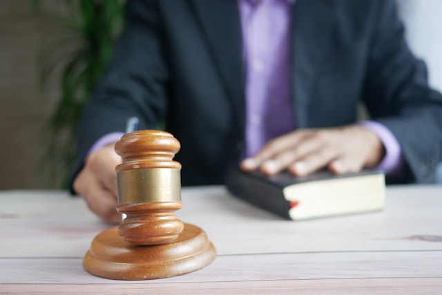 Close up of a judicial gavel