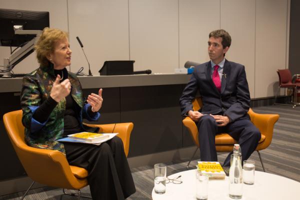 President Mary Robinson and professor Jackson UCD Sutherland school of law