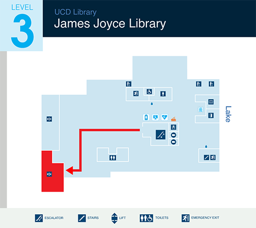Map of James Joyce Library Level 3