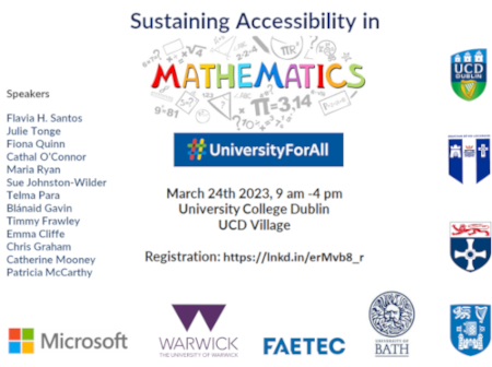 Sustaining Accessibility in Mathematics Poster