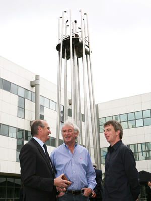 Pictured at the unveiling of Edward Delaney's 'Celtic Twilight' (from l-r): Eamonn Ceannt, UCD Vice-President for Capital and Commercial Development, David Arnold, Developer and Edward Delaney's Son Eamonn Delaney.