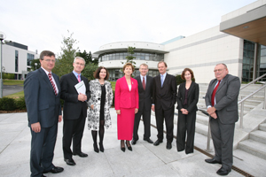 Pictured at the offical launch of the research findings at University College Dublin (l-r): Professor Andrew Murphy, NUI Galway; Dr Hugh Brady, President of UCD; Prof Cecily Kelleher, Head of UCD School of Public Health & Population Science, Lead Researcher of HRB Unit for Health Status & Health Gain; President of Ireland, Mary McAleese; Prof Gerry Loftus, Dean of Medicine NUI Galway; Dr John Murphy, Editor of Irish Medical Journal; 