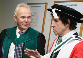 Pictured at the Conferring - Professor William Hall and Stephen Rea