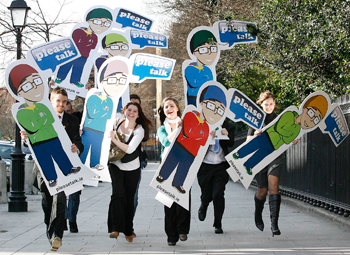 Students Union representatives from all seven Irish Universites joined forces to encourage students to seek support through the 'Please Talk' student support campaign.