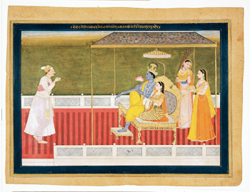 The Poet Bihari Offers Homage to Radha and Krishna