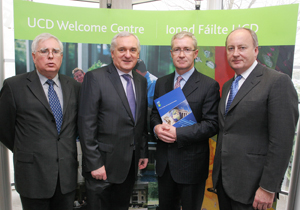 Pictured (l-r): Professor John Coakley, Director, UCD Institute for British Irish Studies; An Taoiseach, Mr Bertie Ahern T.D.; UCD President, Dr Hugh Brady; Rt Hon Mr Shaun Woodward, Secretary of State for Northern Ireland