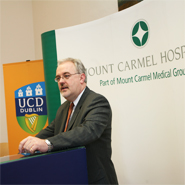 Head of UCD School of Medicine and Medical Science, Prof Bill Powderly announces the afilliation of Mount Carmel Hospital to UCD