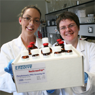Pictured far right: Dr Denise Cornally and Dr Anna Edvardsson, Development Scientists with UCD spin-out Enzolve Technologies