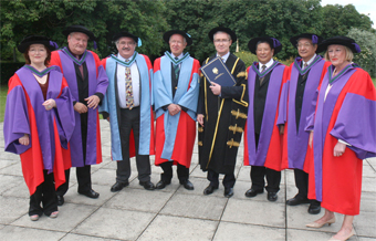 Pictured at the event (l-r): Ms Olive Braiden, Mr Des Geraghty, Prof Stephen O'Rahilly, Prof Jürgen Huss, Dr Hugh Brady, President, UCD, Prof Xu Zhihong, Prof Ji Baocheng, Ms Geraldine Kennedy