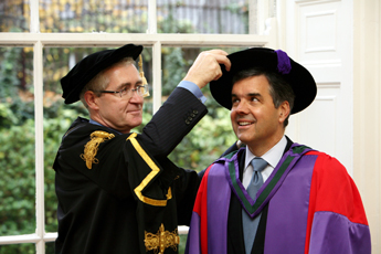 Dr Hugh Brady, President of UCD pictured at the award ceremony with Mr Jim Quinn, President of Tiffany & Co