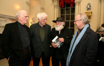 Pictured at the launch of Austin Clarke Collected Poems, edited by Clarke's son R. Dardis Clarke at UCD's Newman House, Dublin on 26th November 2008 were Thomas Kilroy, Seamus Heaney, Dardis Clarke and Brendan Kennelly. 