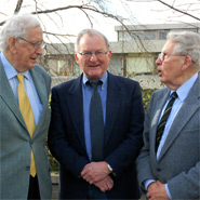 Pictured far right (l-r) Former Taoiseach, Dr Gareth Fitzgerald, Prof Tom Garvan and Prof Louden Ryan at the conference entitled Politics, Economy and Society: Irish Developmentalism, 1958-2008