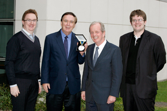 Prof Colm Harmon, Director of UCD Geary Institute; Prof James Smith, RAND Corporation, US; Prof Desmond Fitzgerald, Vice-President for Research, UCD; and Dr Liam Delaney, UCD Geary Institute