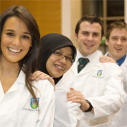 White coats symbolise medical students advance to clinical training