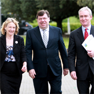 Prof Jennifer Todd, Institute for British-Irish Studies, UCD, An Taoiseach, Brian Cowen T.D and UCD President Dr. Hugh Brady