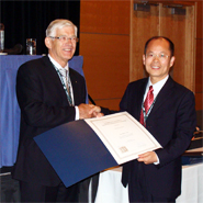 Professor Da-Wen Sun MRIA received CIGR Fellow Award from Professor Søren Pedersen (left), CIGR President