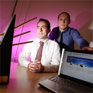 Pictured far right: (L-R) Dr Trevor Parsons and Dr Viliam Holub, UCD School of Computer Science and Informatics and co-founders of JLizard, overall winner of the NovaUCD 2010 Start-Up Award.