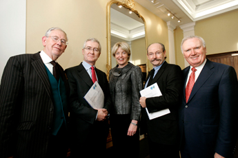 Pictured at the launch (l-r): Joe Mulholland, Chairman NCAD; Dr Hugh Brady, President of UCD; Tánaiste Mary Coughlan TD, and Minister for Education and Skills; Professor Declan McGonagle, Director of NCAD; Dermot Gallagher, Chair of UCD Governing Authority