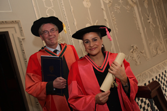 Prof Harry White and Cecilia Bartoli 