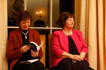 Pictured at the launch: Mary Robinson, former President of Ireland and Prof Sheelagh Drudy, UCD School of Education